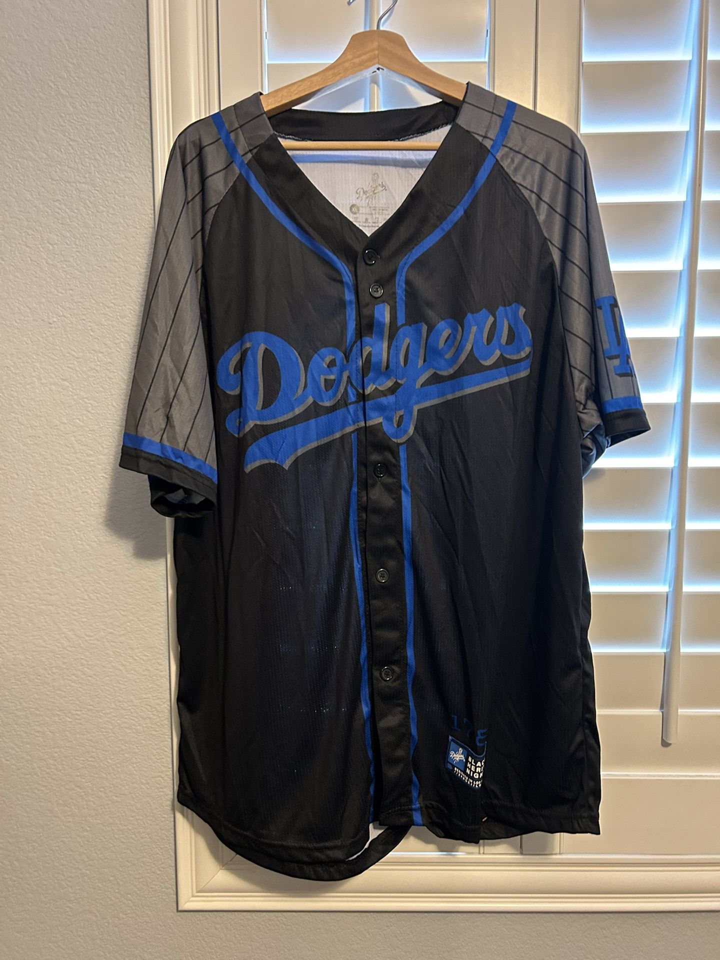 RETRO NWOT LA DODGERS BLACK HERITAGE NIGHT MLB JERSEY SIZE XL