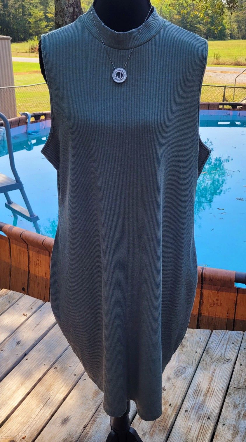 Fashion Nova Sleeveless Ribbed Knit Dress 