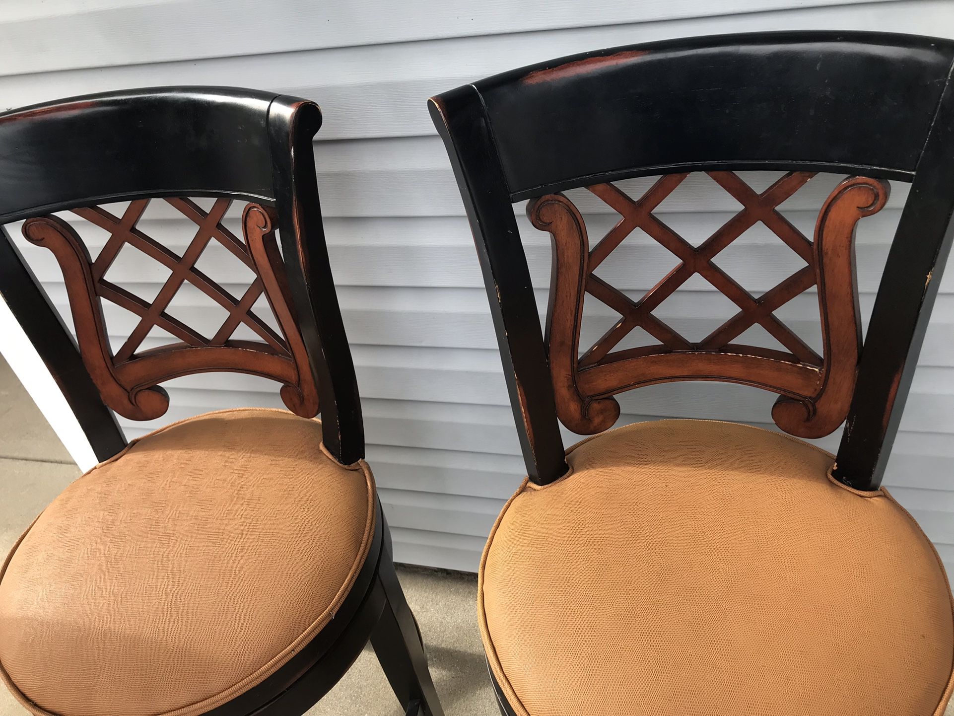 Two Wooden Bar Chair $50 For Both 