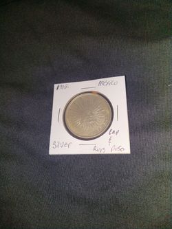 1902 Mexico Silver Cap and Rays Peso