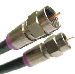 4FT SOLID COPPER RG6 QUAD SHIELD COAXIAL CABLE 3GHZ CL2 BELDEN COMPRESSION FITTINGS