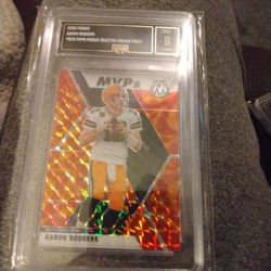 Graded 9  Mosaic / Graded 10 Phoenix Fire Burst Aaron Rodgers 