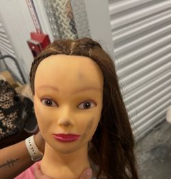 Cosmetology Mannequin Head with Real Hair
