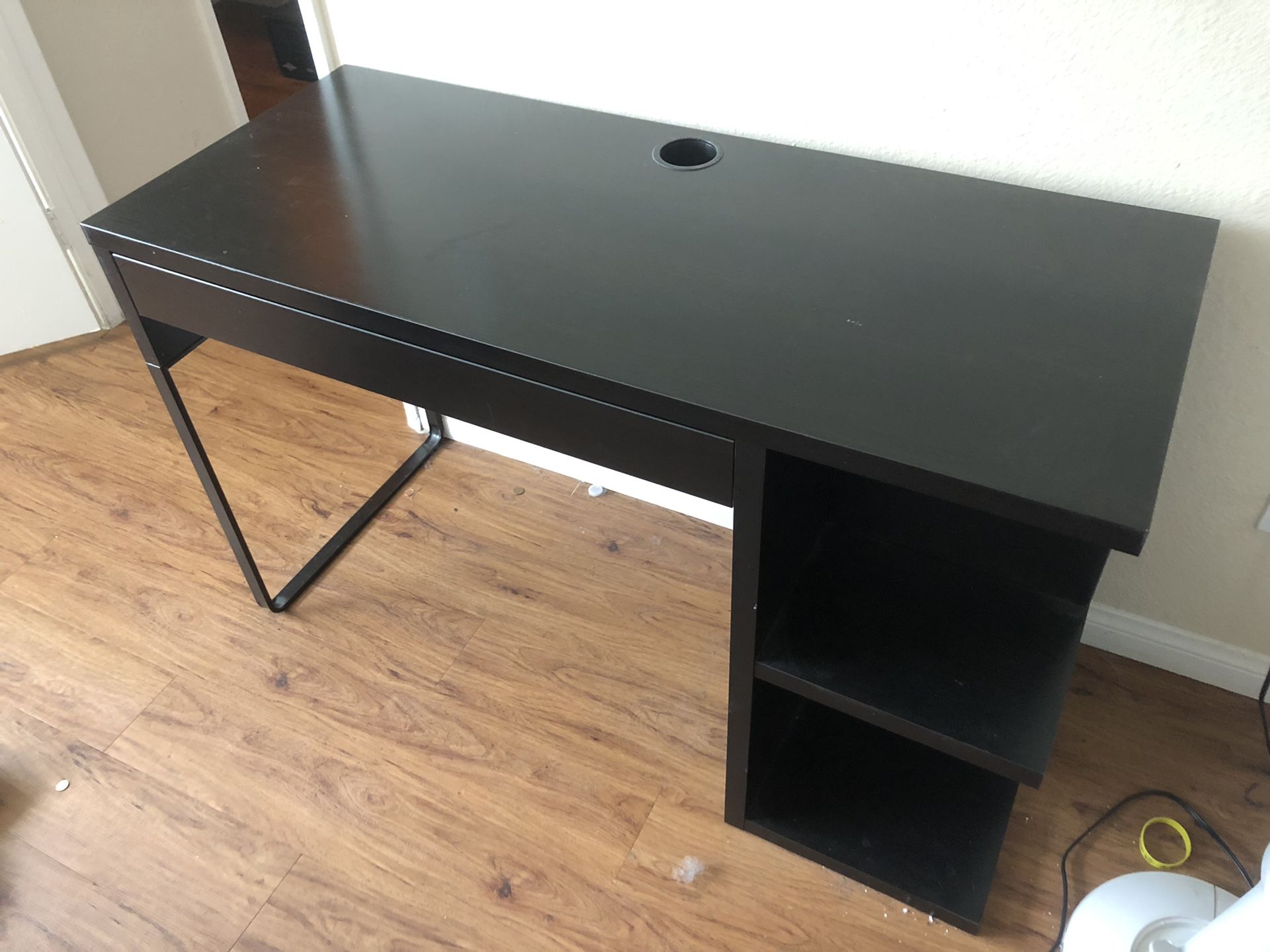 Desk with storage space & drawer