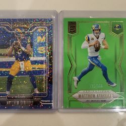 2021 Panini Playbook - Matthew Stafford #42 Sparkle + Elite Green Parallel /999