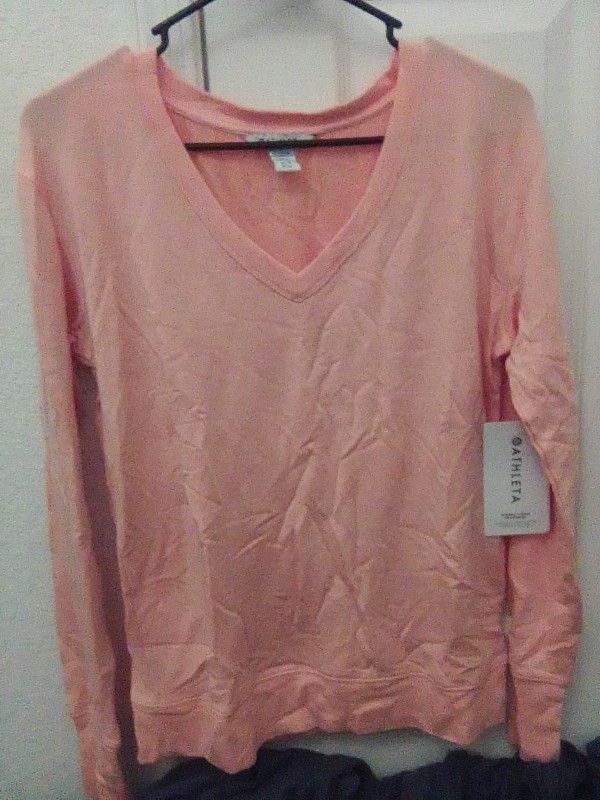 NWT Athleta S Sunrise V-Neck Sweatshirt