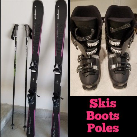 Elan Waveflex 76 Skis,
size 152 with Tyrolia Bindings & Dalbello Ski Boots (size 8 Women)
Plus Quantum 50inch Poles (2)...
$225 For ALL