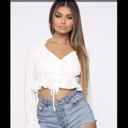 White Long Sleeve Size Medium