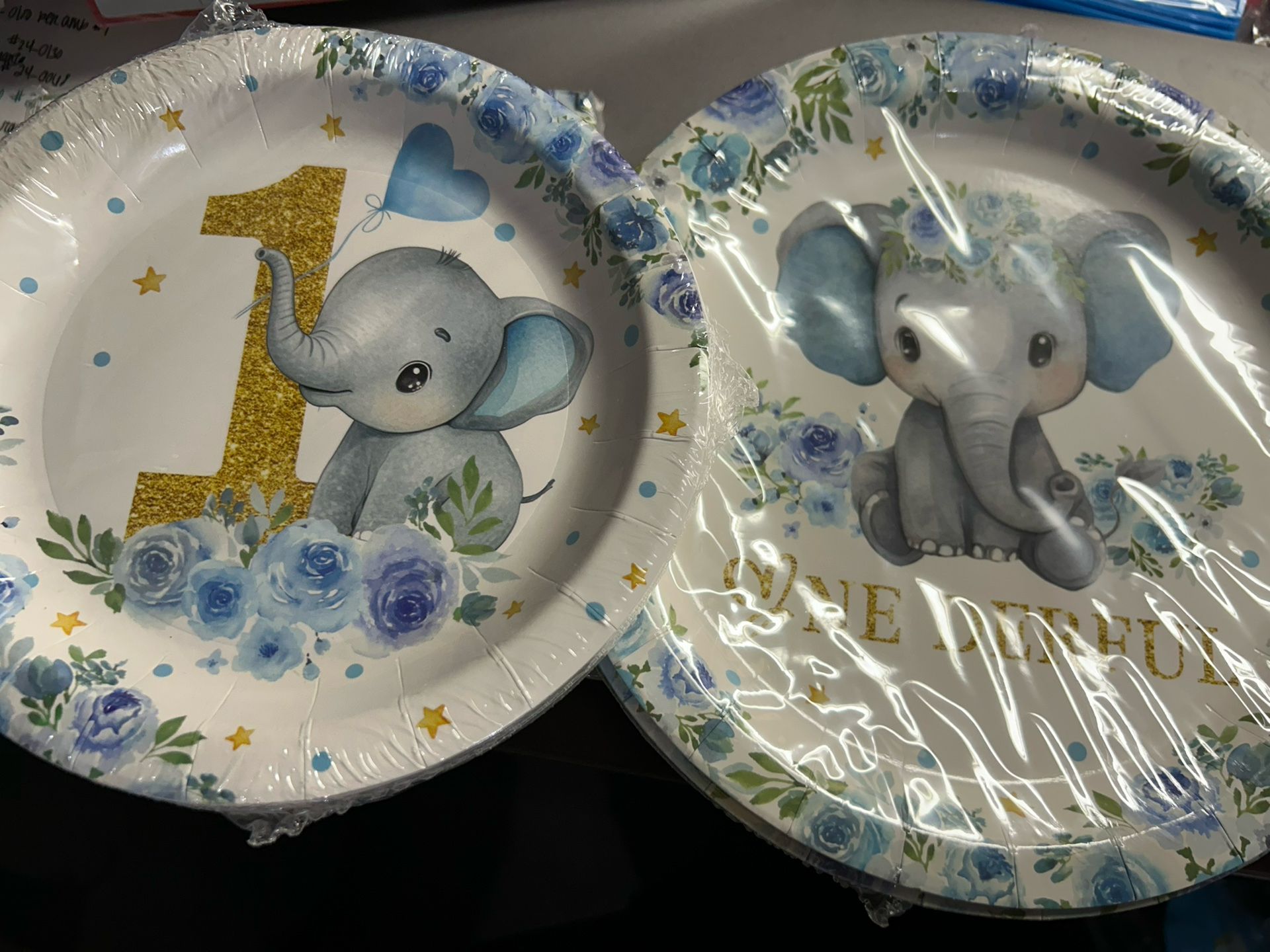 Elephant 1st Birthday Party Supplies