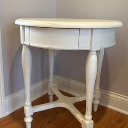 2 “Home Decorators” White End Tables