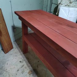 Wooden Work Bench - Red