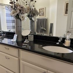 Vanity, Mármol Top, Sinks, Mirror