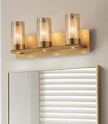 STUNNING BRASS VANITY LIGHT 