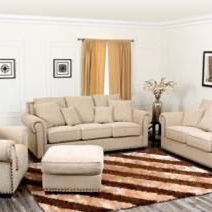 4-Piece Abbyson Living Monte Carlo Living Room Set - Couch, Loveseat, Armchair, & Ottoman