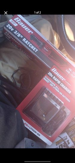 Bauer 20v 3/8" Ratchet & Rapid Charger (NO BAT)