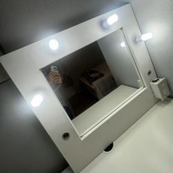 White Vanity Mirror