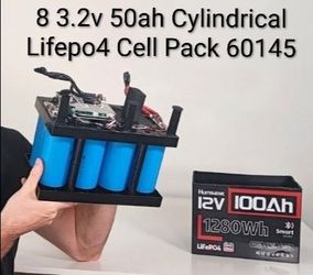 Solar Power Cell Pack 8 60145 3.3v 50a Cylindrical Lifepo4 Cells DIY