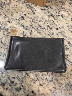 Stella McCartney Small Vegan Leather Black Case Zipper Clutch Pouch
