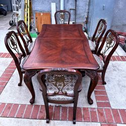 Dining Table Set Mahogany Finish