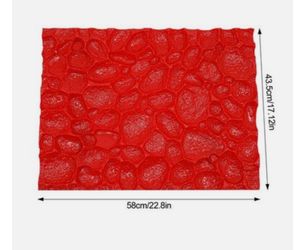 Stone Texture Concrete Mold, Rectangular Concrete Stamps Mat W/Handle, Cement Texture Wall Mold, PU Stamps Concrete Texture, 22.83 * 17.13 in Realisti