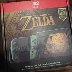 LIMITED EDITION Nintendo Switch 2 Legend of Zelda 40th Anniversary Edition COMPLETE SYSTEM BRAND NEW SEALED WITH RECEIPT AND WARRANTY