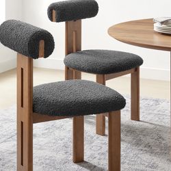 Black Boucle Chairs 