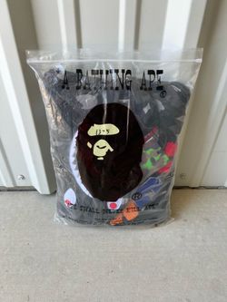 Grey and black Bape zip up shark hoodie