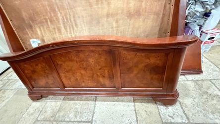 Cherry Wood Sleigh Bed Frame