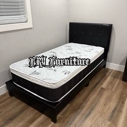 New Twin Bed Frame With Mattress 