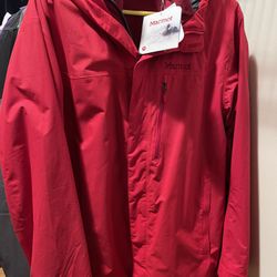 New! Marmot Men's Large Red Ramble Jacket