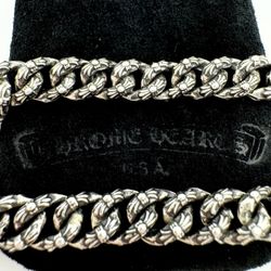 Brand New Chrome Hearts Extra Fancy Mini Link Gothic .925 sterling silver Bracelet