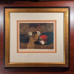 Alvar Suñol Original Framed Lithograph Hand Signed Numbered 158/250 Cubist Art