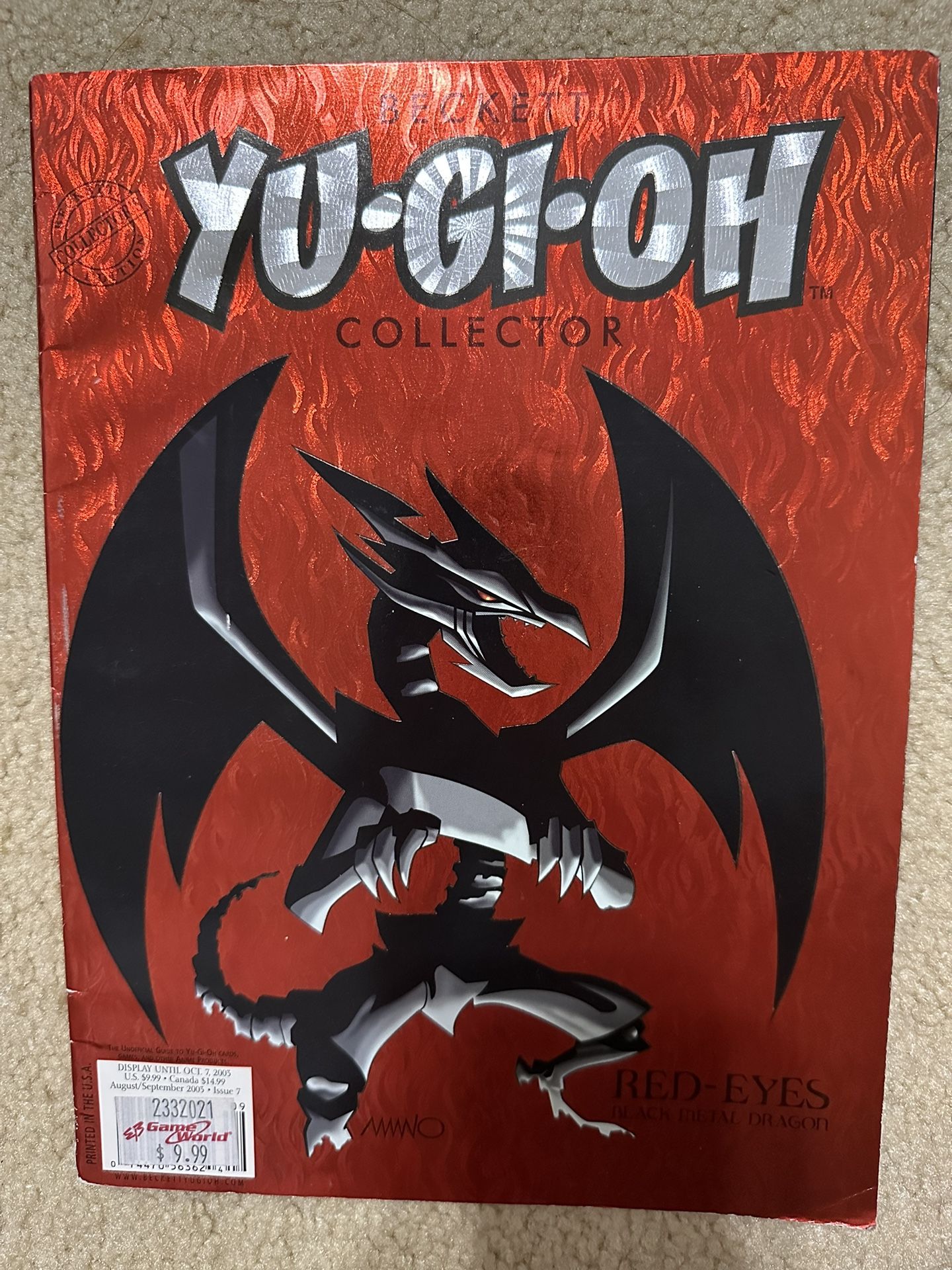 Beckett YuGiOh Collector Magazine Red-Eyes Black Metal Dragon