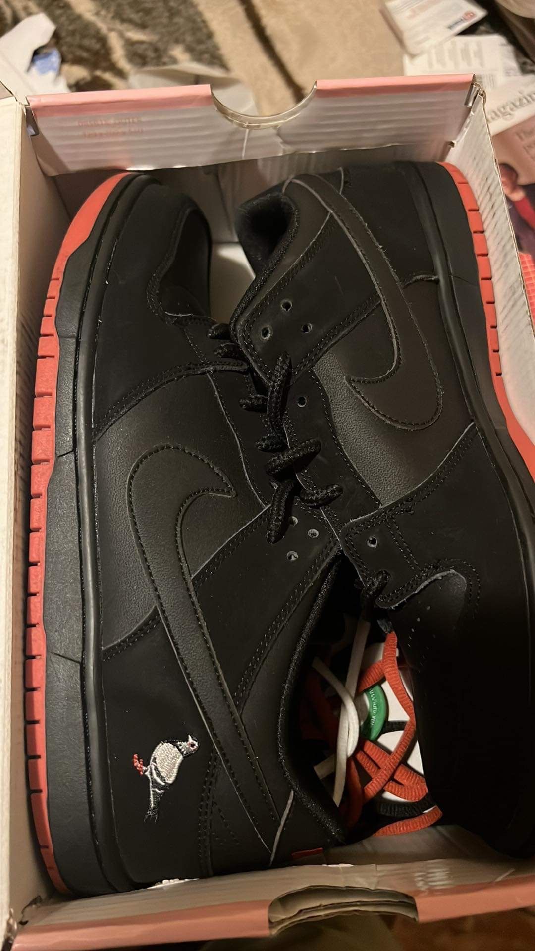 Nike Black Pigeon dunks