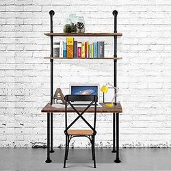 Diwhy Computer Desk with Storage Shelves