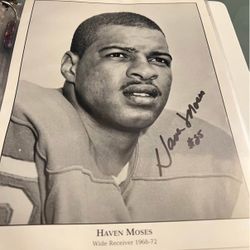 Buffalo Bills Haven Moses Signed 8x10 