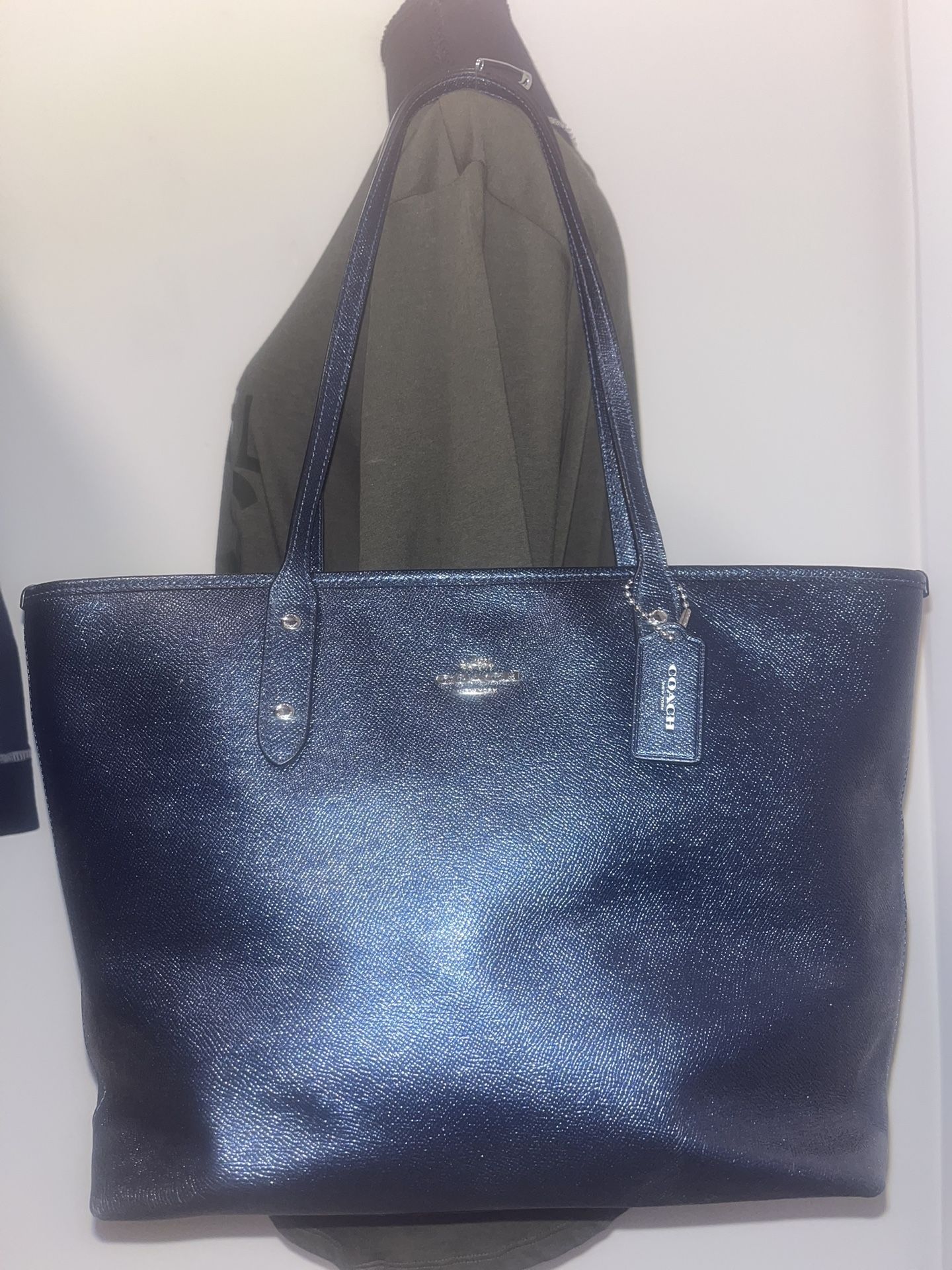 Coach Metallic City Zip Tote