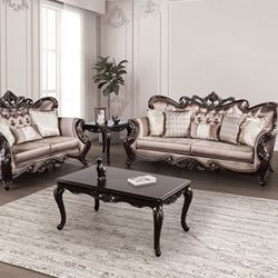 Brand new elegant luxury albacete sofa loveseat set