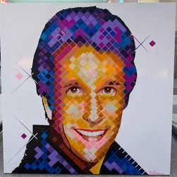Beautiful Authenticated Curtis Dickman Painting of the Fonz!