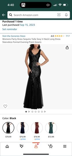 Evening Gown  Sequin Dress  Size Medium