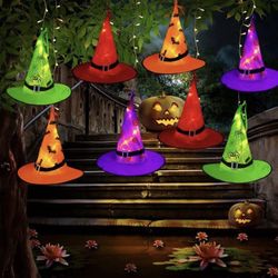 Halloween Decorations Hanging Outdoor Pumpkin Witch Hats Indoor Outdoor Garden Yard Halloween Decorations, Each $8