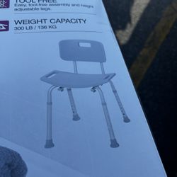 Drive Medical Lightweight Shower Chair / Shower Bench With Backrest 