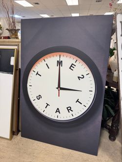 Large Clock Canvas Wall Art Print