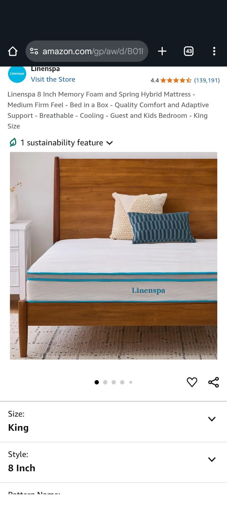Linen Spa King Size Mattress