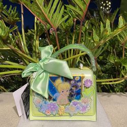 DISNEY LOUNGEFLY PETER PAN TINKER BELL FLOWER IRIDESCENT CROSSBODY BAG
