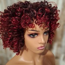 Human Hair Blend Wig 
