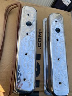 Chevy 5.7, 5.0 Liter, 305,350, 400 Cubic Inch Vortec Engine Aluminum Polished Center Bolt Valve Covers