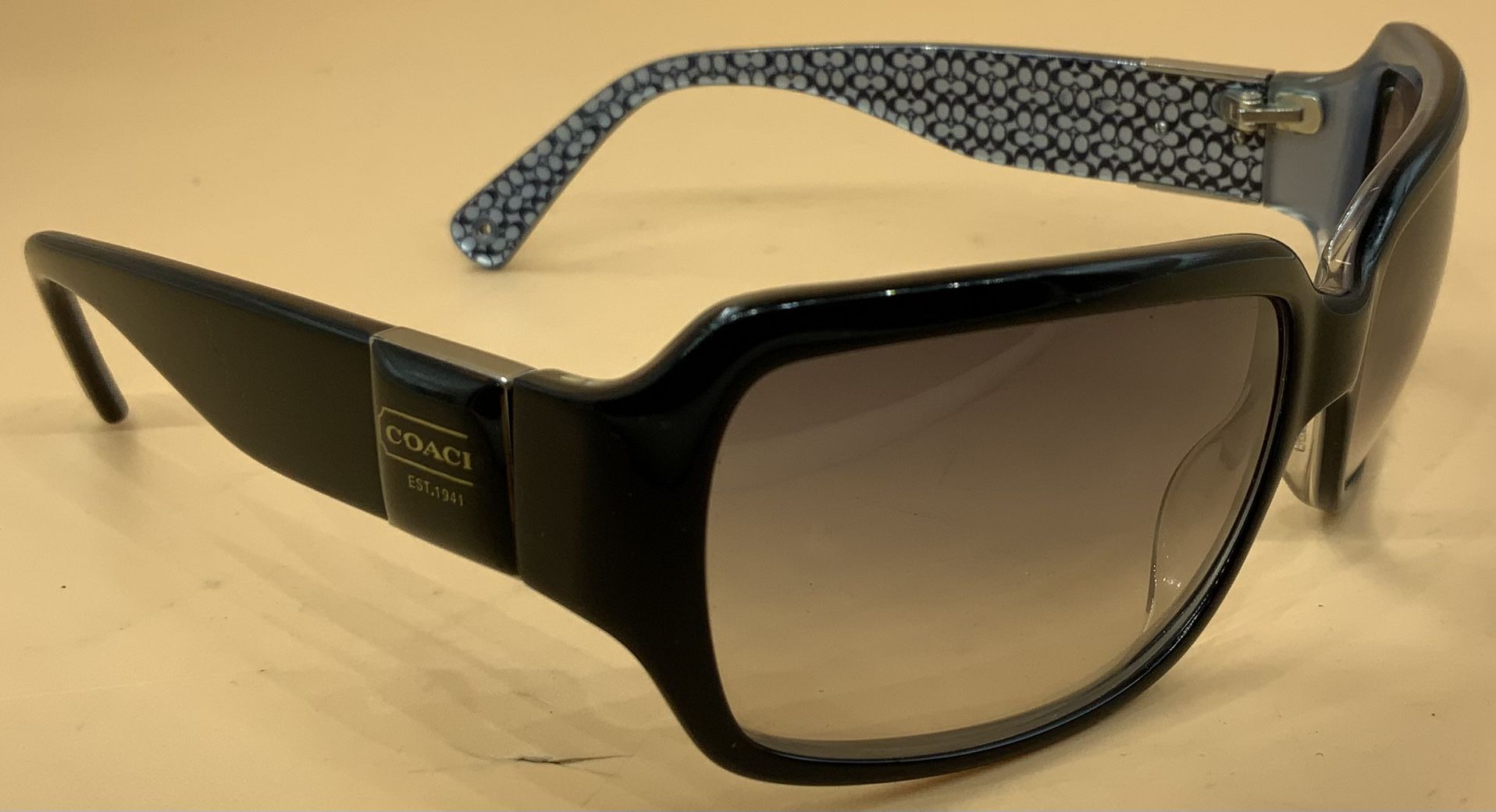 Coach Delphine S443 Black Square Oversized Sunglasses Coach HC Delphine S443 Black 57-17-125 Designer Sunglasses  main image 2