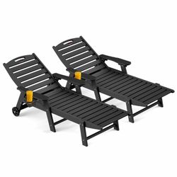 Patio Chaise Lounge Chair Set of 2
