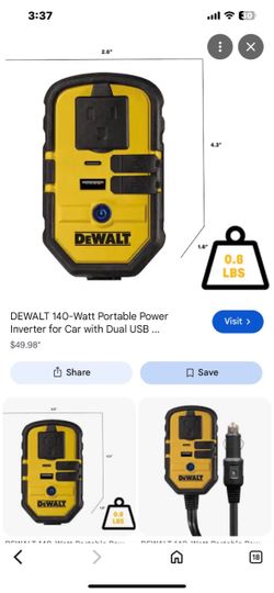 DEWALT 140-Watt Portable Power Inverter
